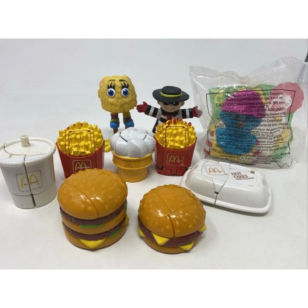 McDonald’s Changeables Transformers 1980s Happy Meal Fast Food Toys Lot Of 7